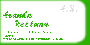 aranka wellman business card